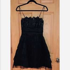 Strapless Black Cocktail Dress